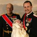 Official photograph of The King, The Crown Prince and Princess (Photo: Bjørn Sigurdsøn, Scanpix)